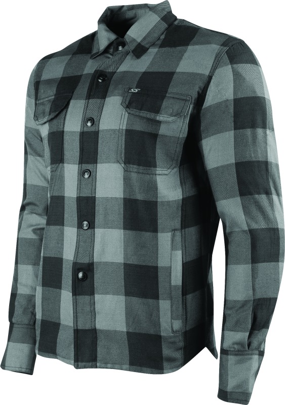 True Grit Armored Moto Shirt Grey - 4XL - Click Image to Close