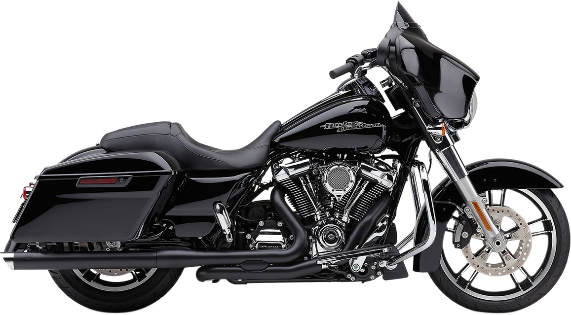 Black 3" Slip-On Mufflers with Slashcut Tips - 3" Slip-Ons W/Tips Blk - Click Image to Close