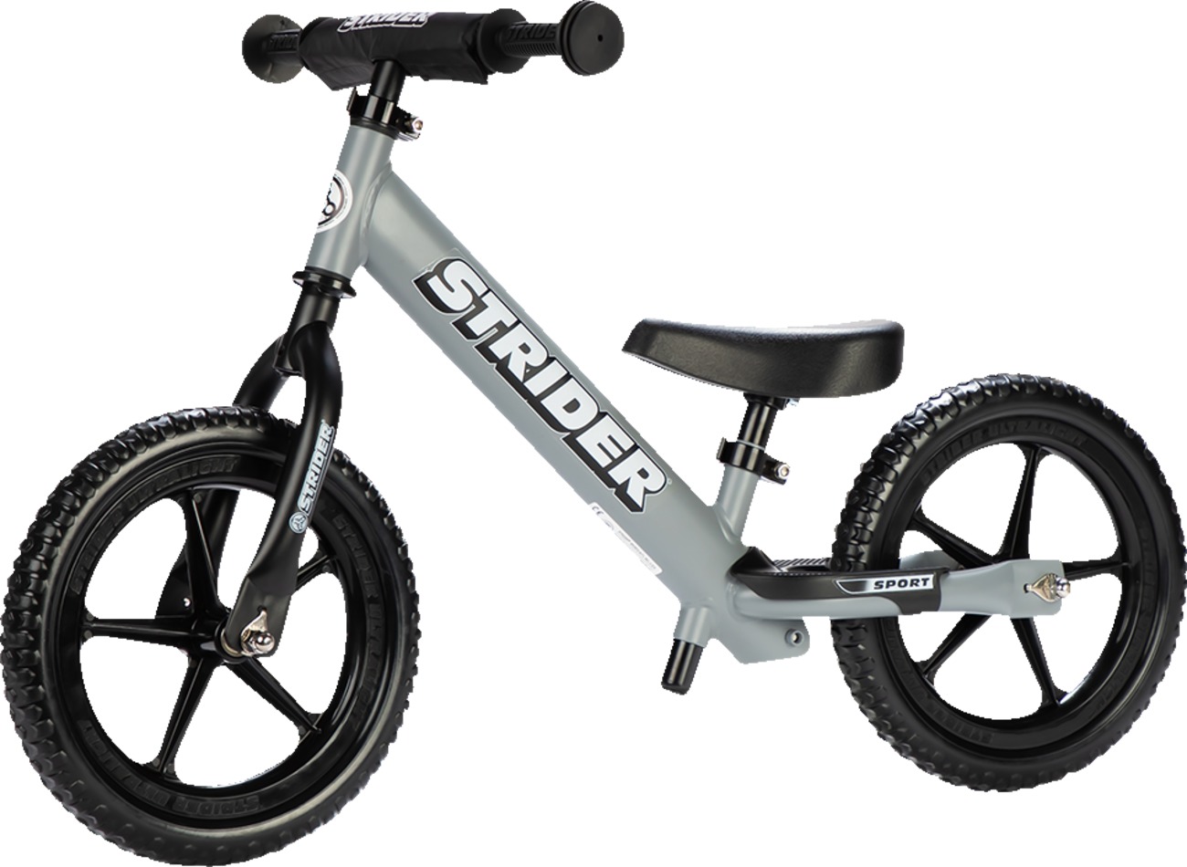 12 Sport Balance Bike - Strider 12 Sport Matte Grey - Click Image to Close