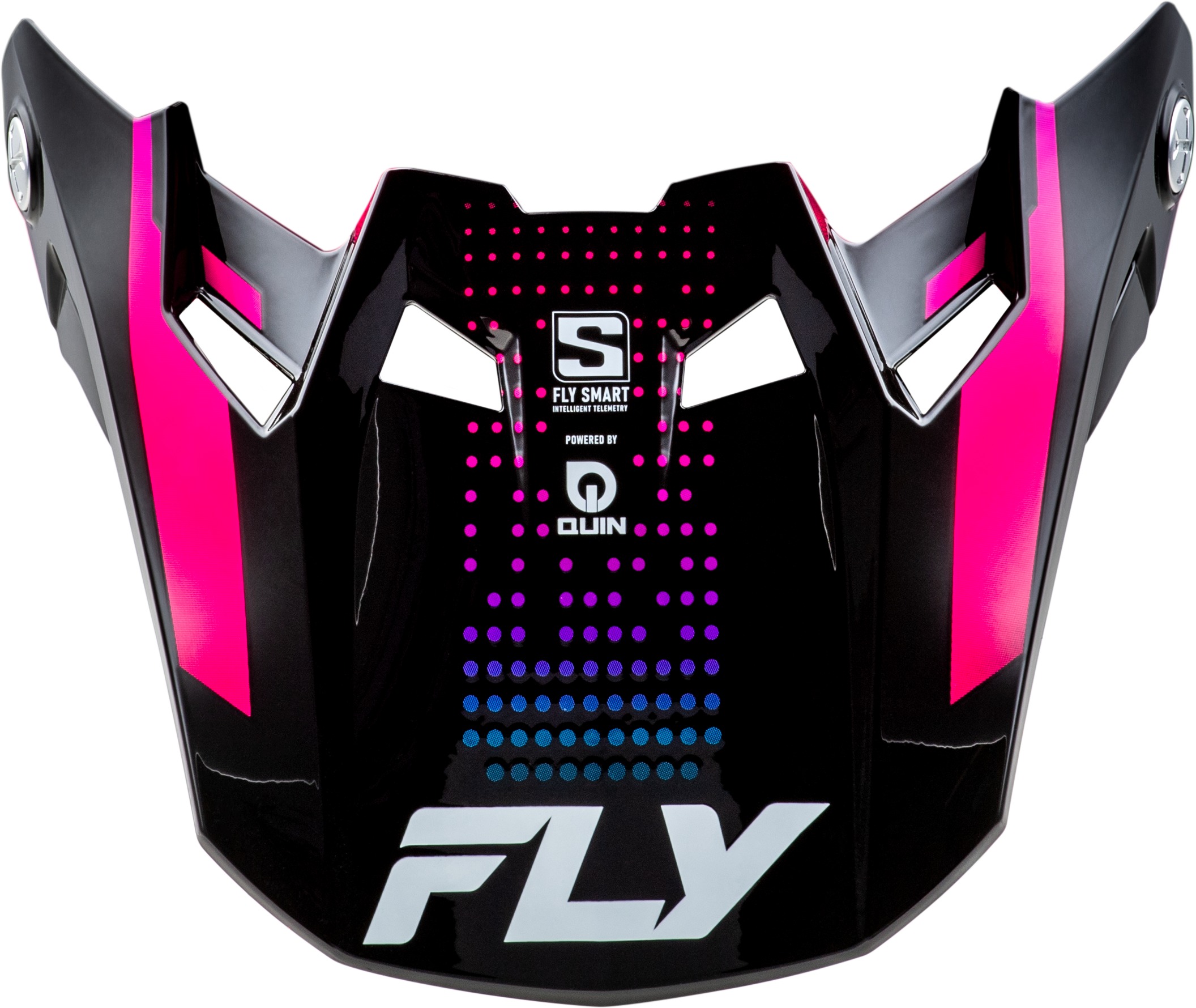 Fly Racing Formula S Visor Black Carbon/Blue/Pink M/L - Replacement visor for Formula S helmet - Click Image to Close