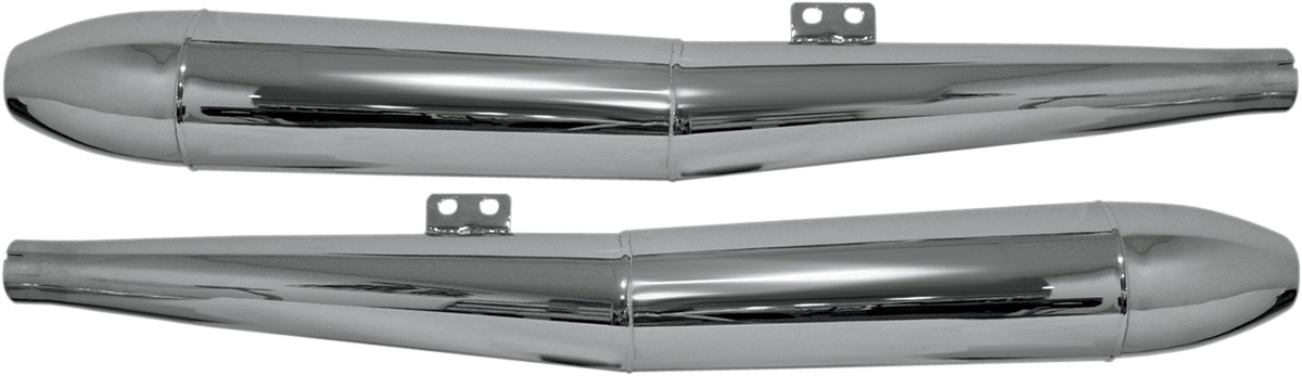 Chrome Replacement Left & Right Exhaust Mufflers - 69-72 BMW R50/5 R60/5 R75/5 - Click Image to Close