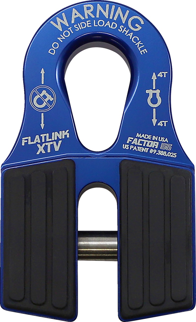 FlatLink XTV Winch Line Shackle Mount - Blue - Click Image to Close