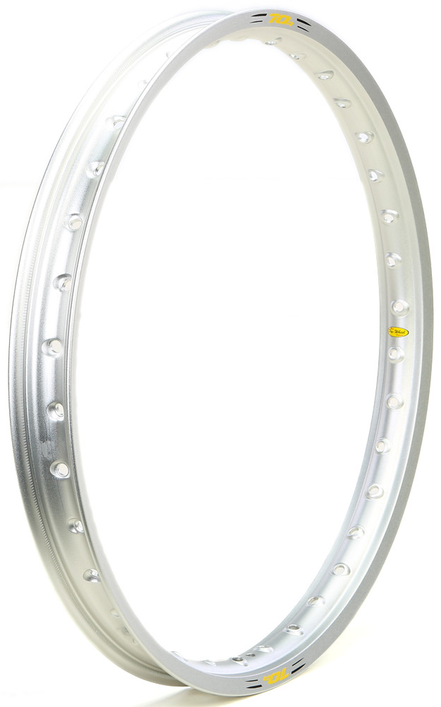 70-R Series 1.60X21 Front Rim 36 Hole Silver - For Honda CR & CRF 125-500 - Click Image to Close