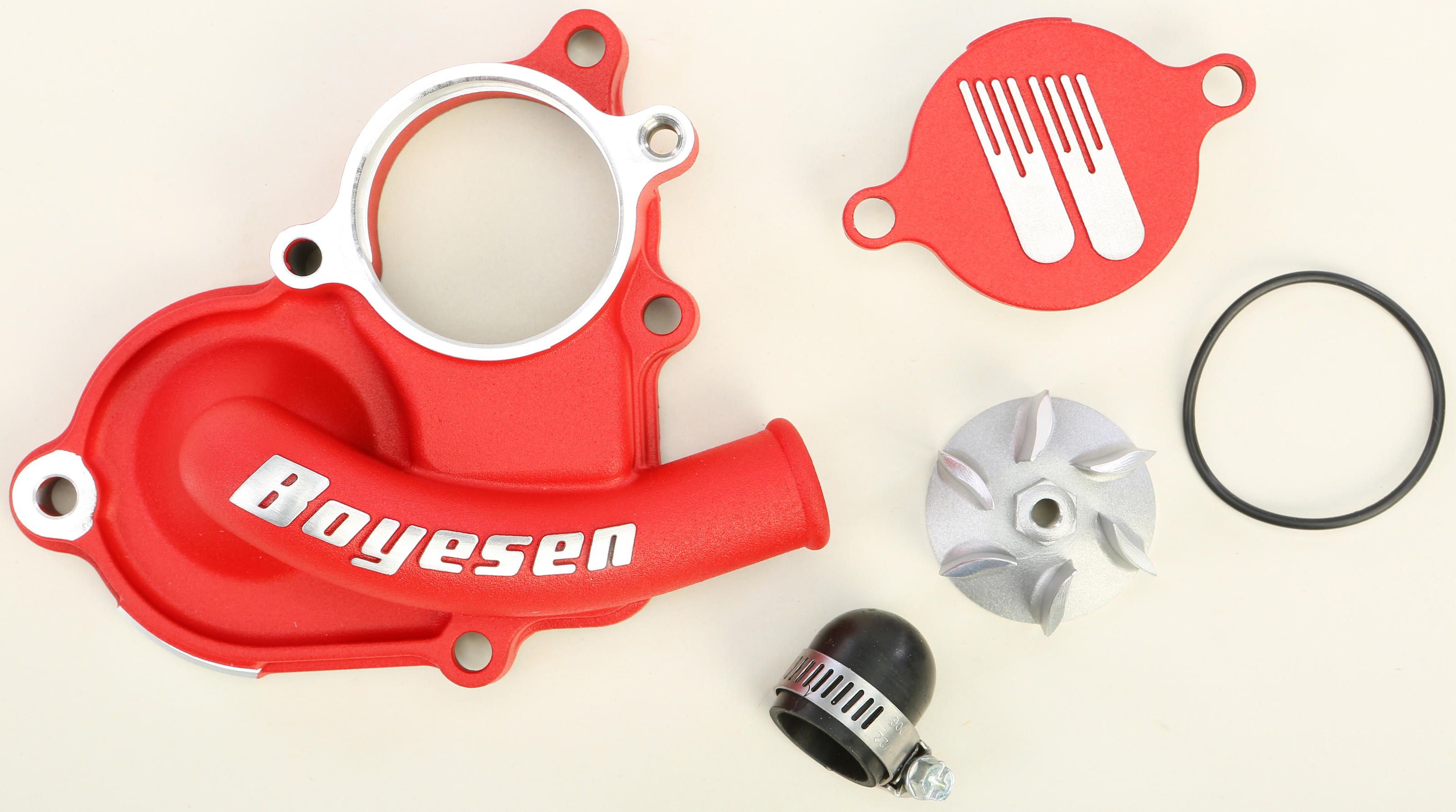 Waterpump Cover Impeller Kit Red - For 08-19 Suzuki RMZ RMX 450 - Click Image to Close