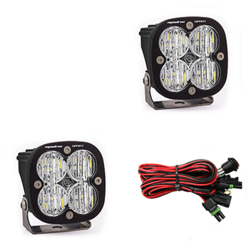 Squadron Sport Wide Cornering Pair LED Light Pods - Clear - Click Image to Close