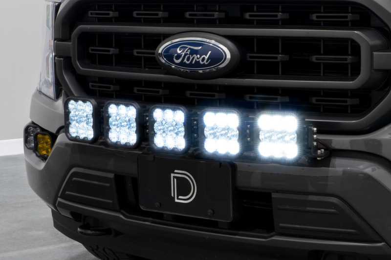 21-22 Ford F-150 SS5 Grille CrossLink Lightbar KitSport - White Combo - Click Image to Close