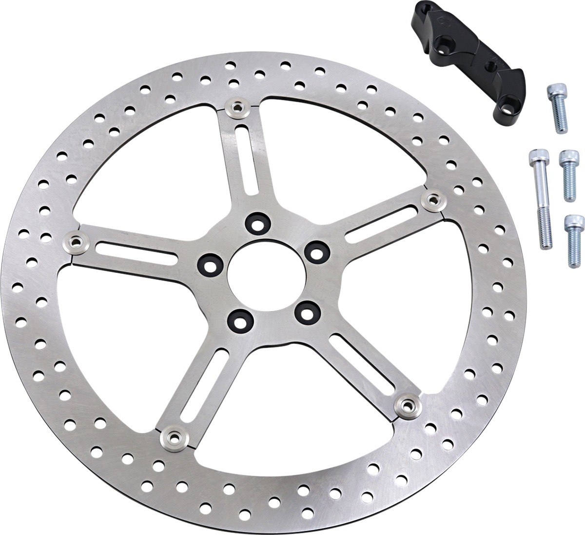 Big Brake Floating Front Left Brake Rotor 381mm - For Harley Dyna Softail - Click Image to Close