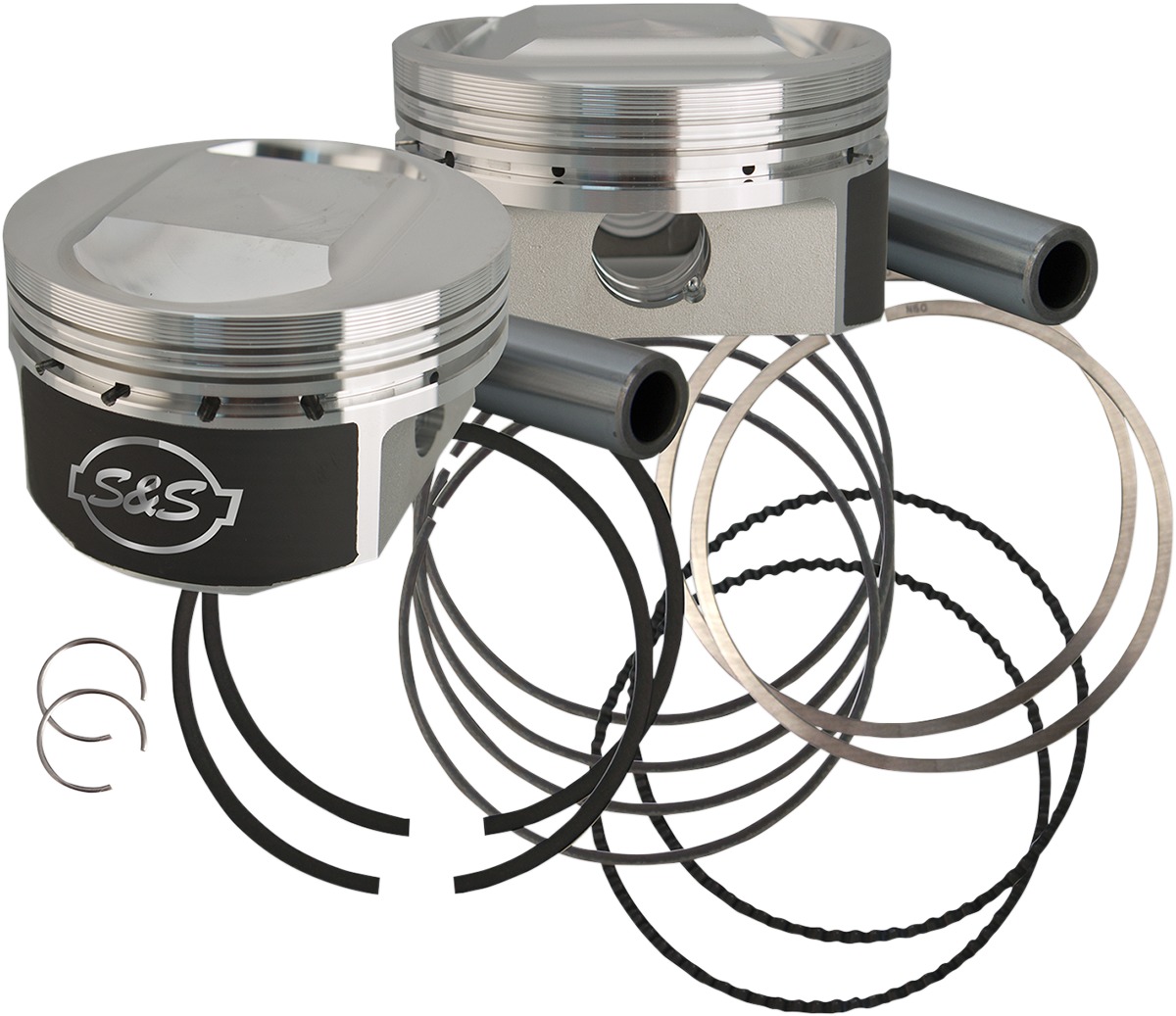 Standard Piston Set - S&S Piston Set Std 5.5 Dome - Click Image to Close