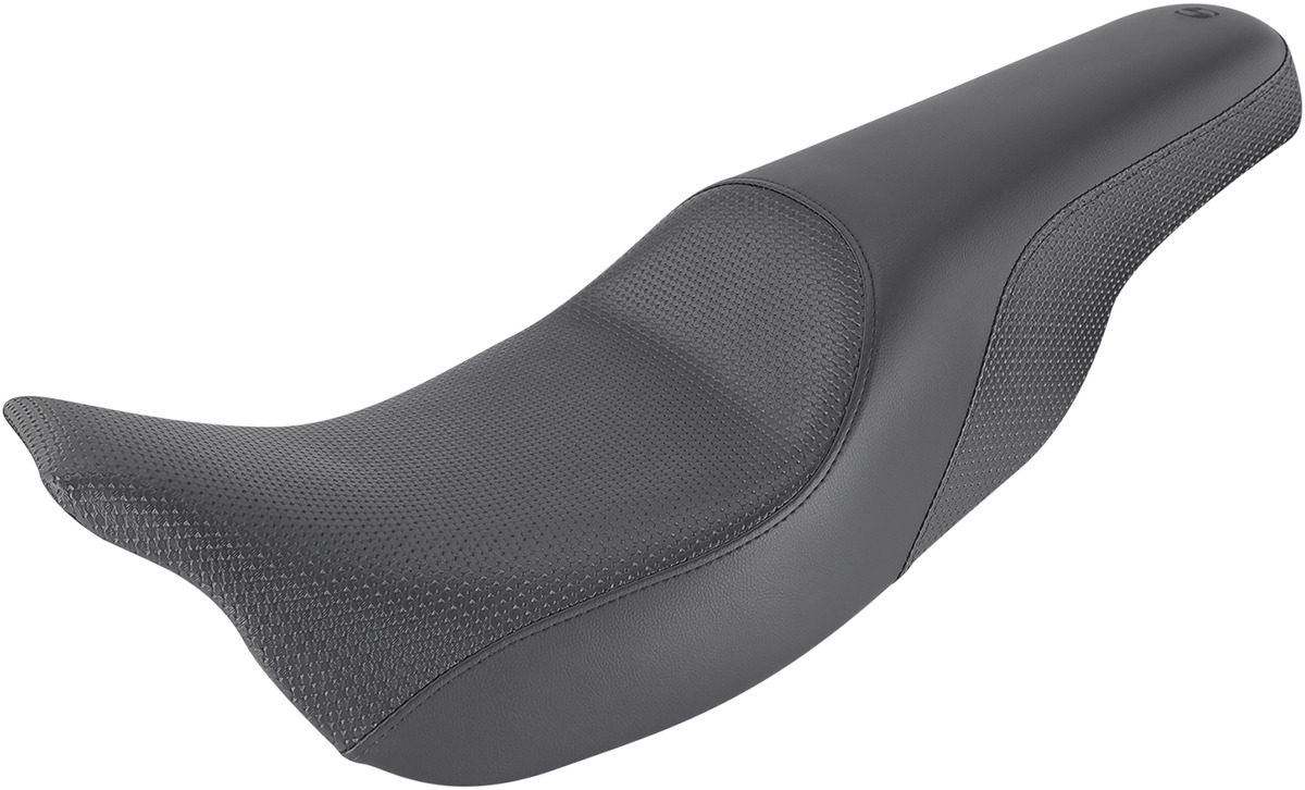 Profiler Basketweave 2-Up Seat Black Gel - For Harley Touring - Click Image to Close