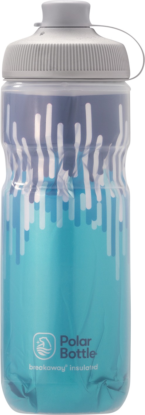 Breakaway Insulated Muckguard Zipper White/Blue Water Bottle 20 oz - Click Image to Close