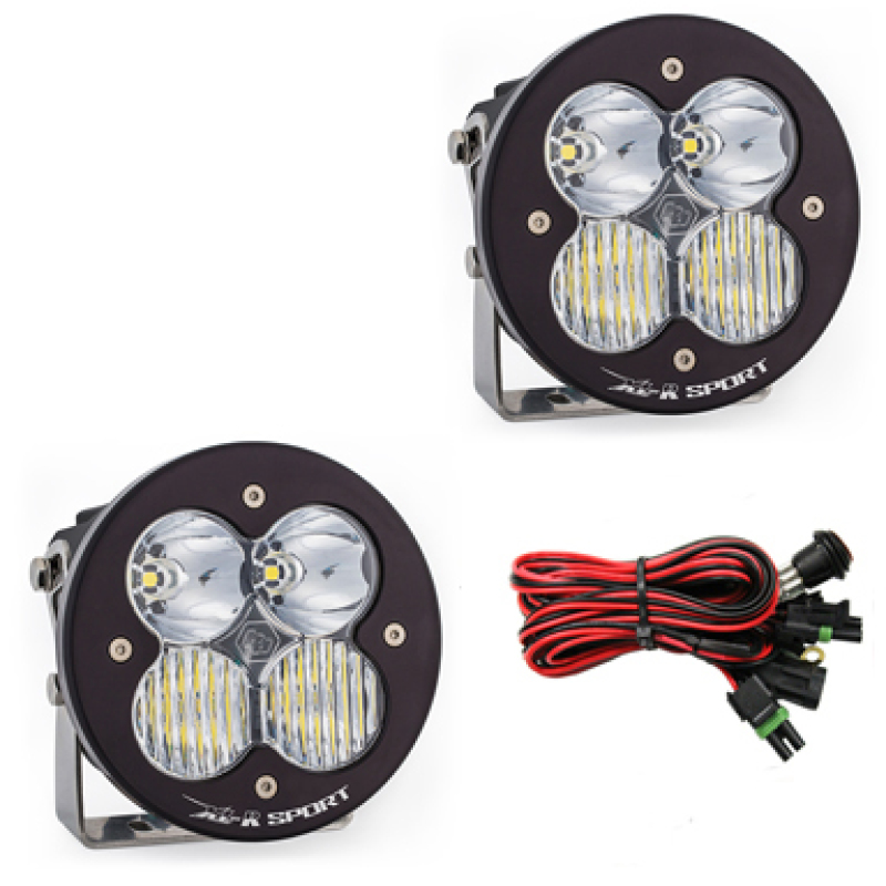 XL R Sport Series Driving Combo Pattern Pair LED Light Pods - Clear - Click Image to Close