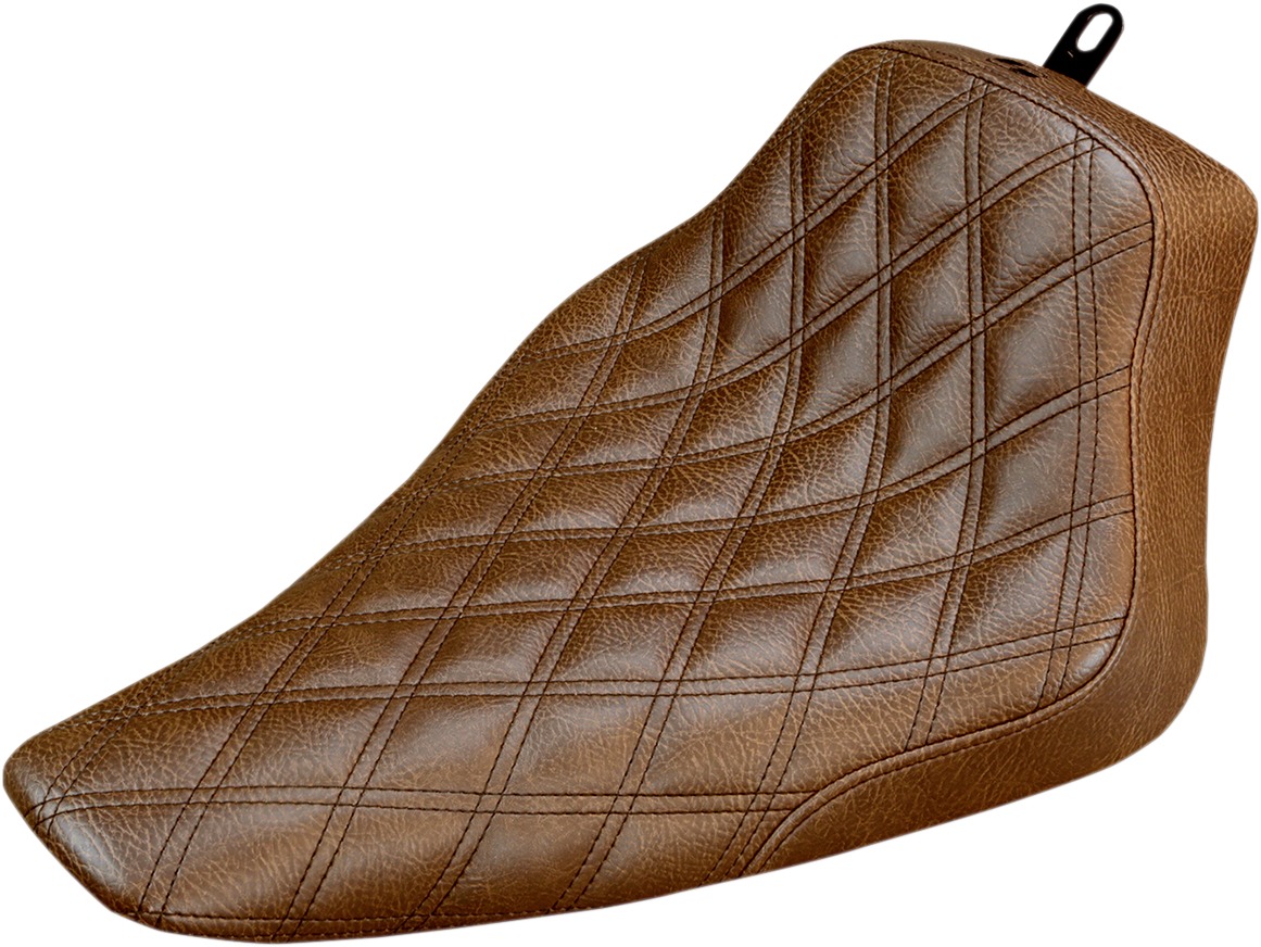 Renegade Lattice Stitched Solo Seat Brown Gel - For 12-17 FLS Slim - Click Image to Close