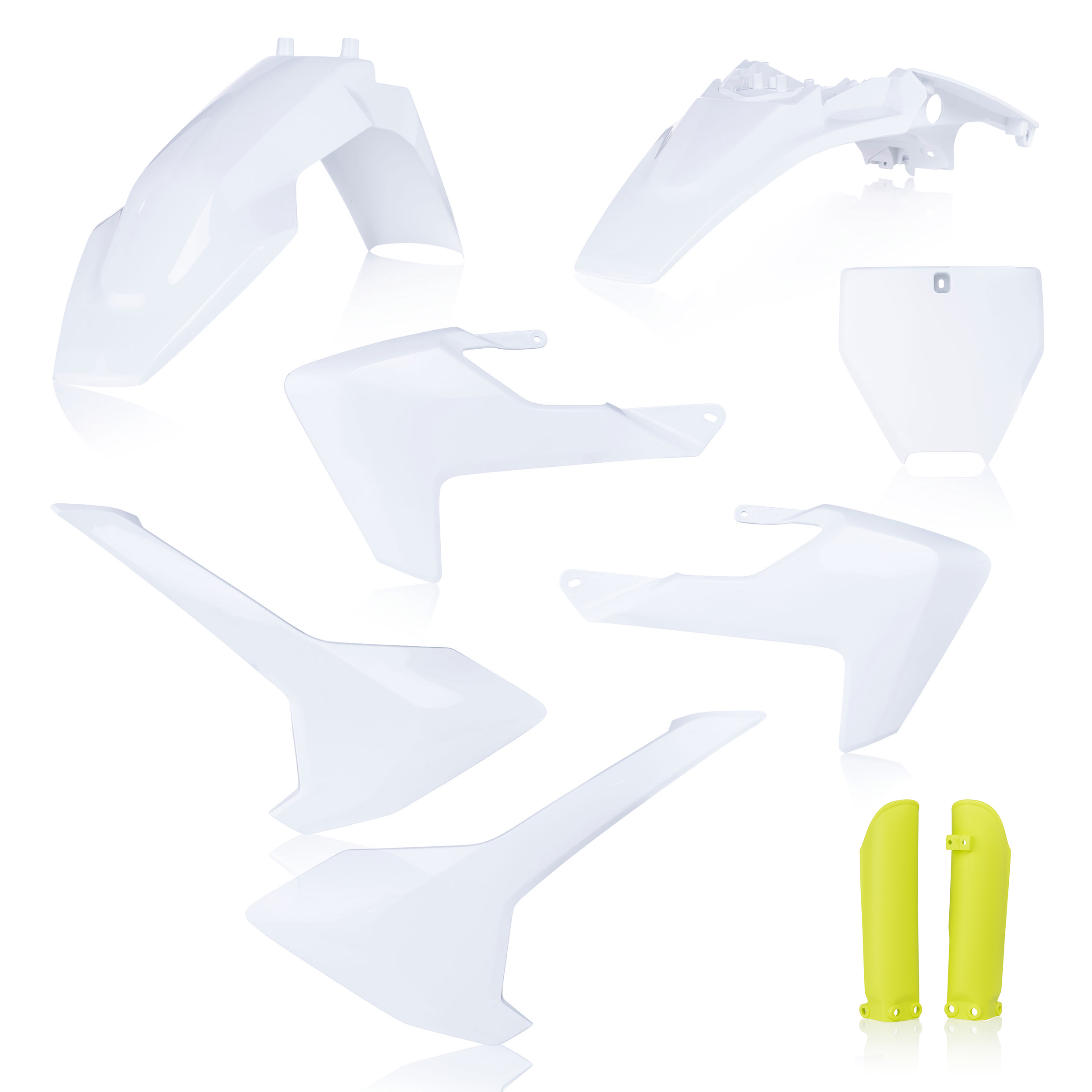 Full Plastic Kit - White/Yellow Original 2019 - For 17-23 Husqvarna TC 65 - Click Image to Close