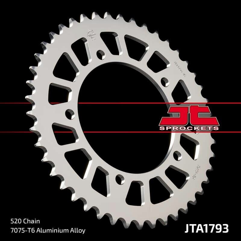 Silver Racelite Aluminium Rear Sprocket - 44 Teeth 520 Pitch - Click Image to Close