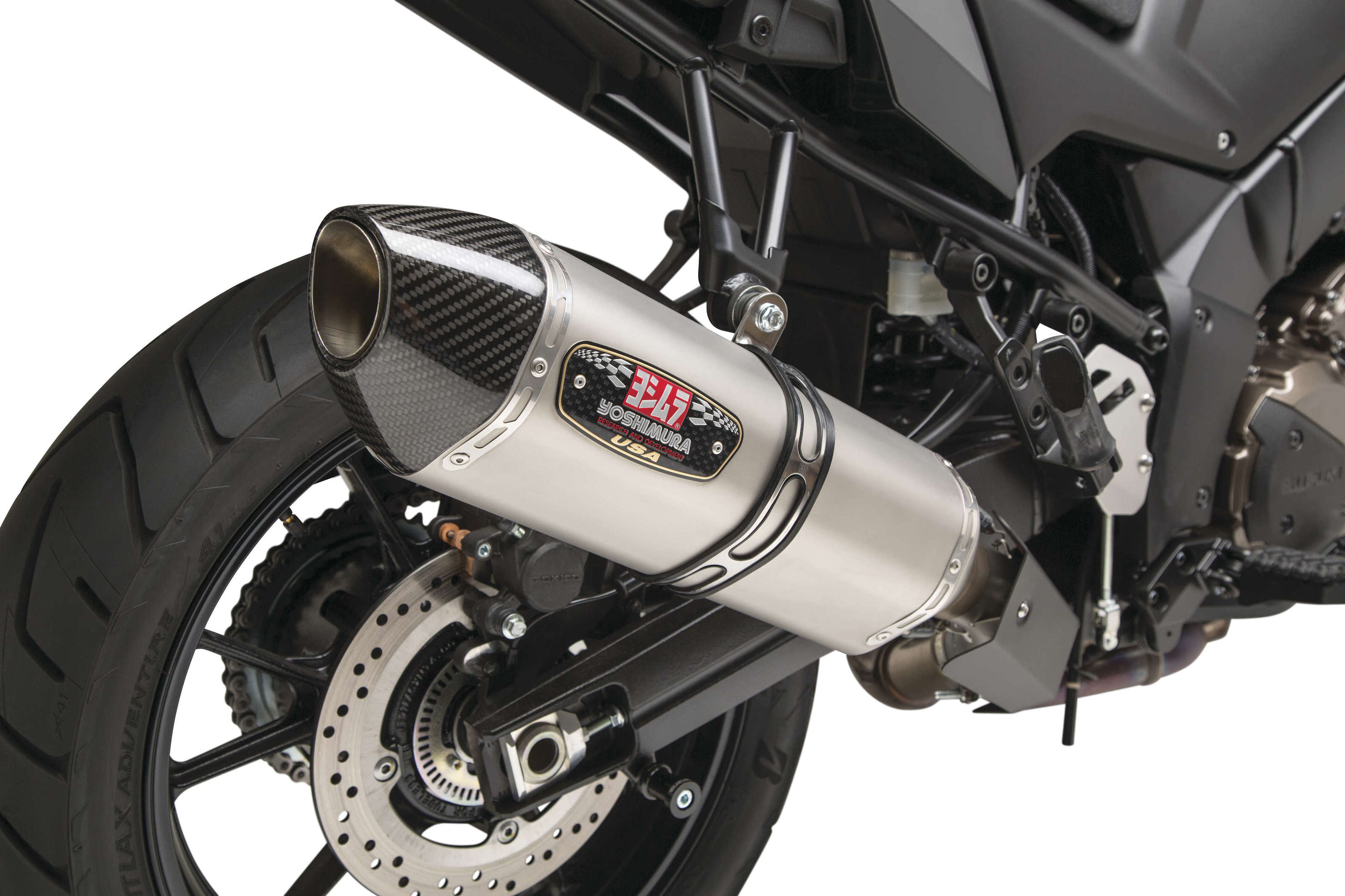 R-77 Stainless Slip On Exhaust - For 2020 Suzuki V-Strom 1050 - Click Image to Close