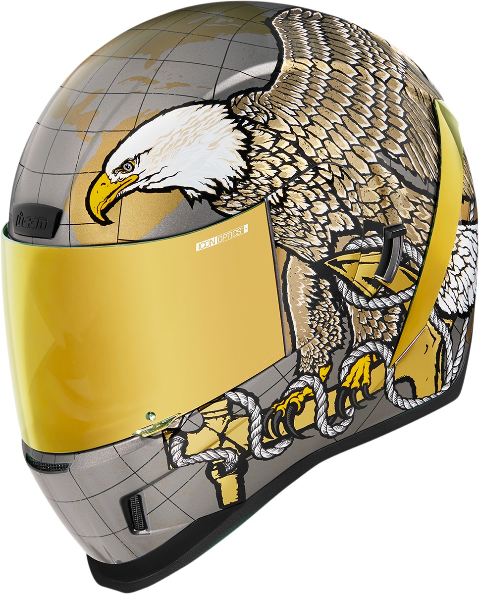 ICON Airform Semper FI Helmet XL Gold - Full face helmet with Semper Fi graphic - Click Image to Close