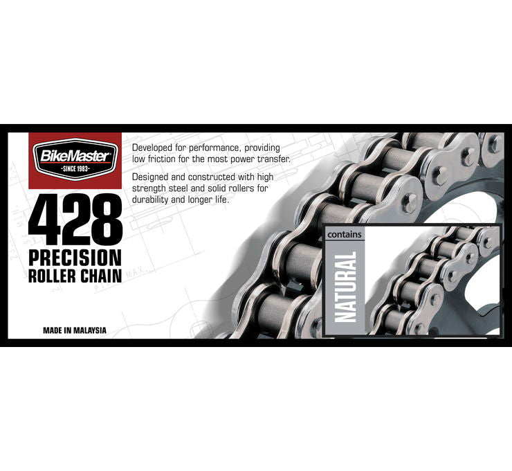 428x126 Precision Roller Chain - Natural - Click Image to Close