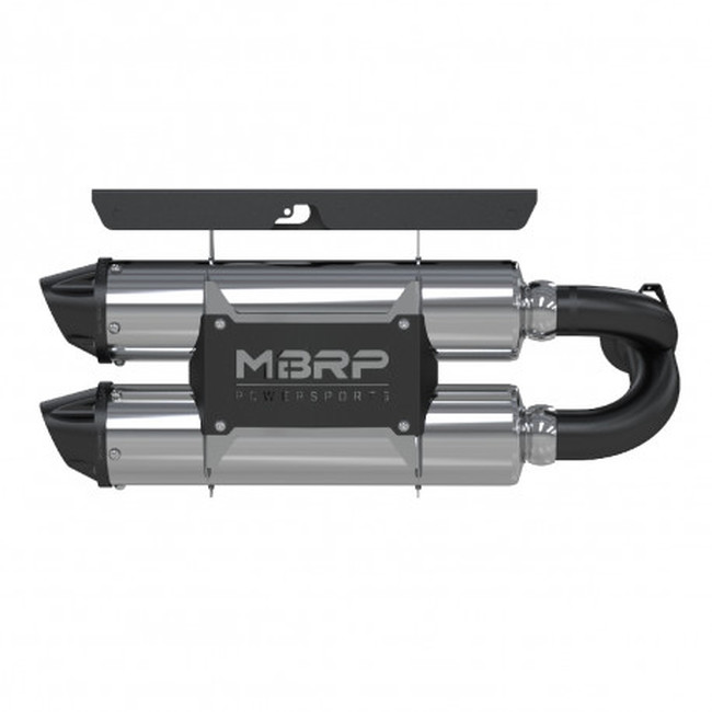 Power Tech 4 Dual Slip On Exhaust - For 2014 Polaris RZR XP 1000 - Click Image to Close