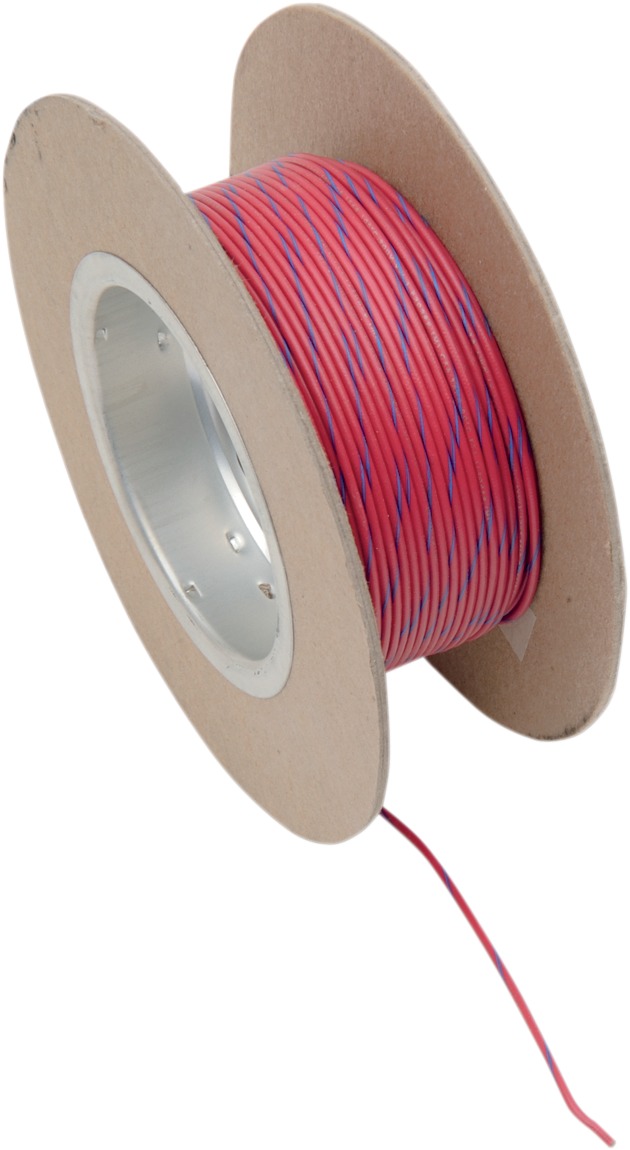 Red / Blue 18 Gauge OEM Color Match Primary Wire - 100' Spool - Click Image to Close