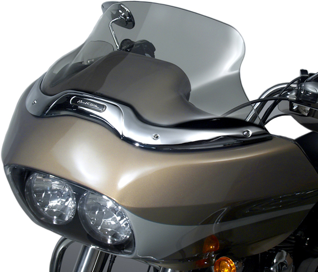 Wave Windscreen 8.25" Smoke - For 98-13 HD Road Glide - Click Image to Close