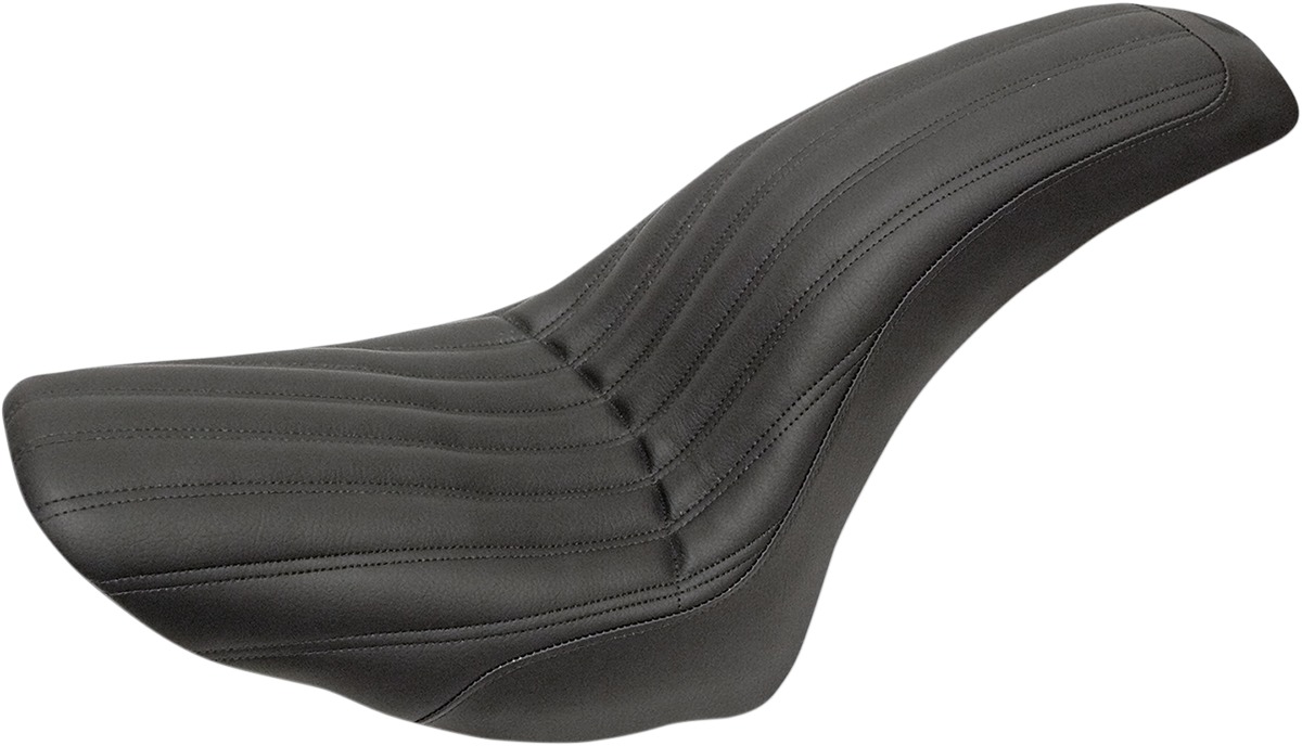 Knuckle Ribbed 2-Up Seat Black Gel - For FLSTN FLSTC - Click Image to Close