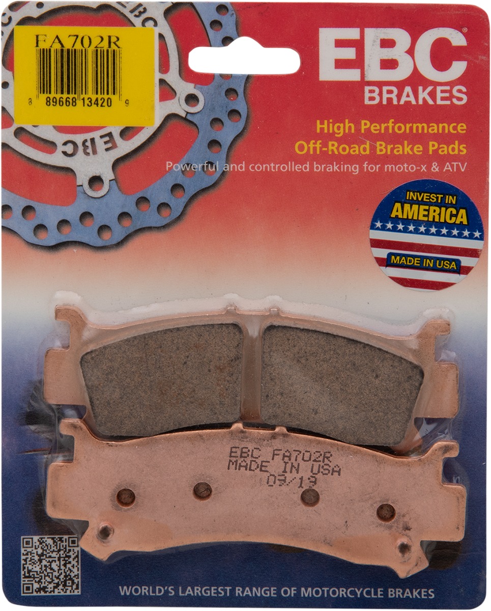 R Series Sintered Pads and Shoes - Fa702R Brk Pad Ebc - Click Image to Close