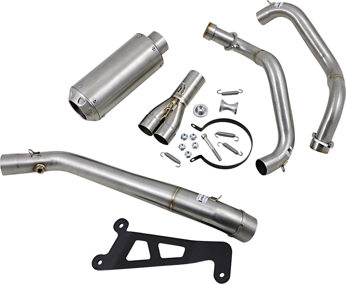 Stainless Steel MGP Growler Full Exhaust - For 15-21 Yamaha FZ-07 MT-07 XSR700 - Click Image to Close