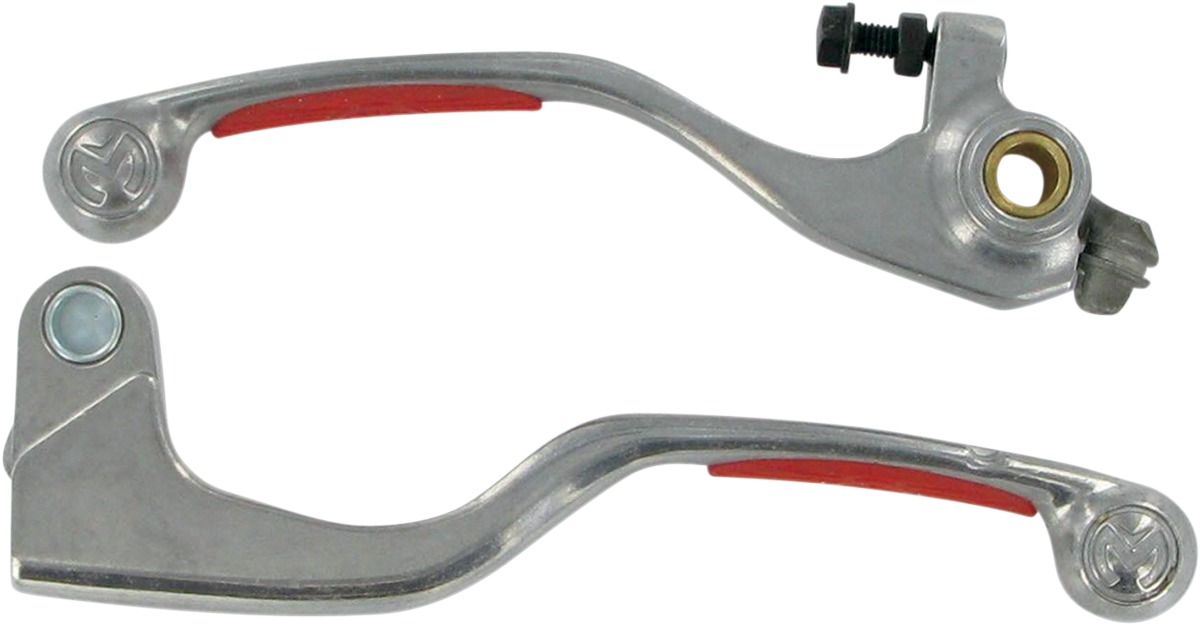 Natural & Red Competition Brake & Clutch Lever Set - For 07-15 Honda CRF250R CRF450R - Click Image to Close