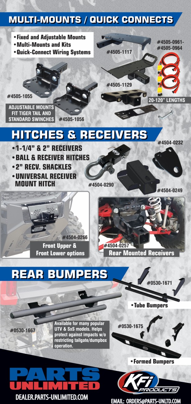 10-23 Polaris Sportsman 850-1000/ 13-23 Scrambler 850-1000 2 in. Converter Hitch - Click Image to Close