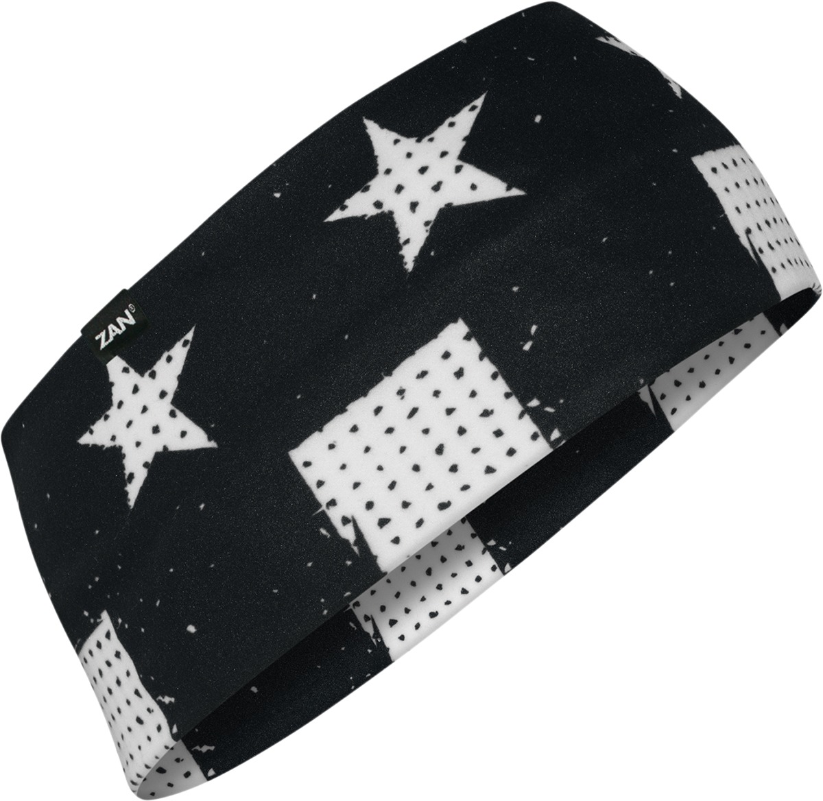 SportFlexT Headband - Headband Sptflx Blkwht Flag - Click Image to Close