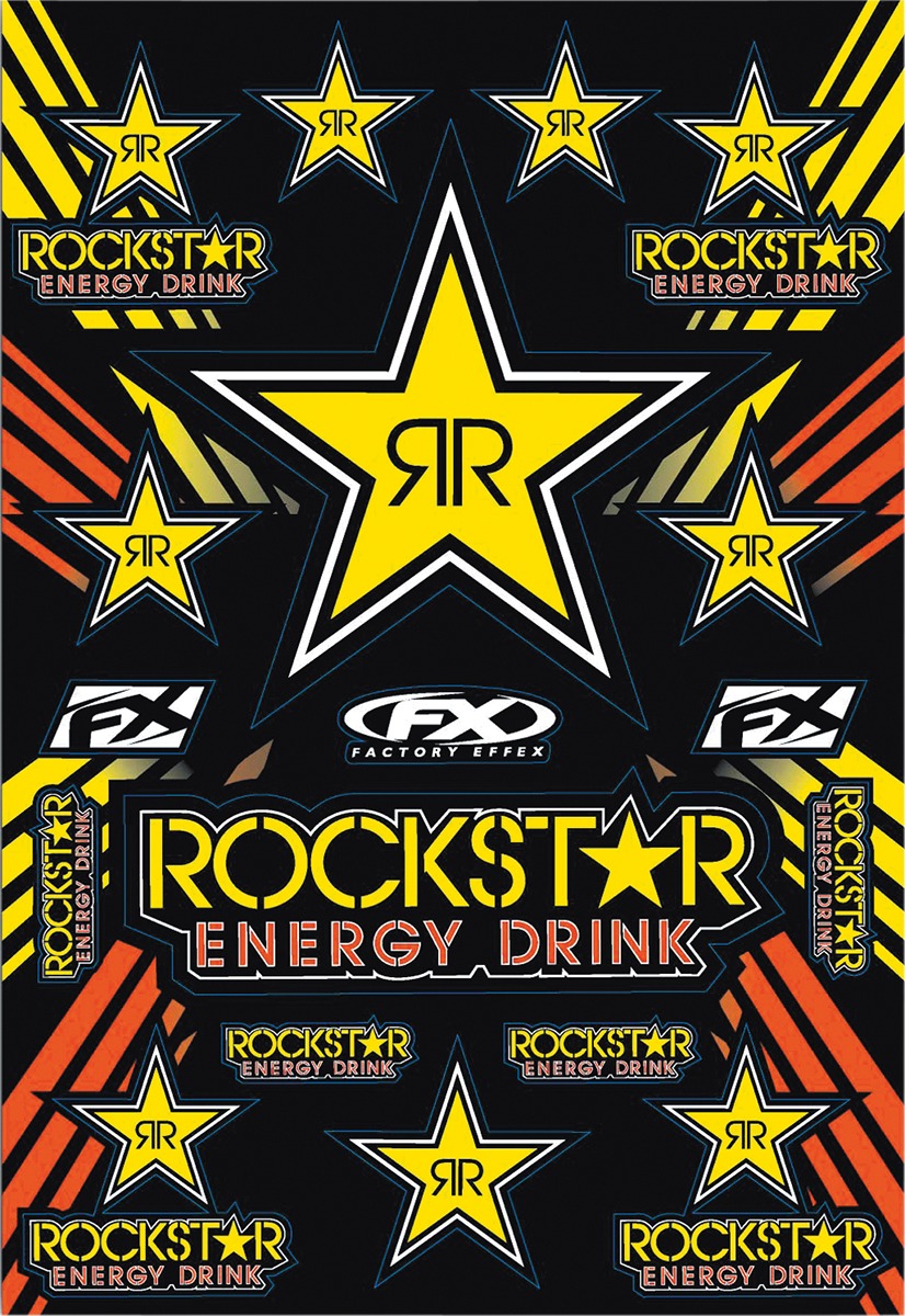 Sticker Sheets - Rockstar Energy Sticker Kit - Click Image to Close