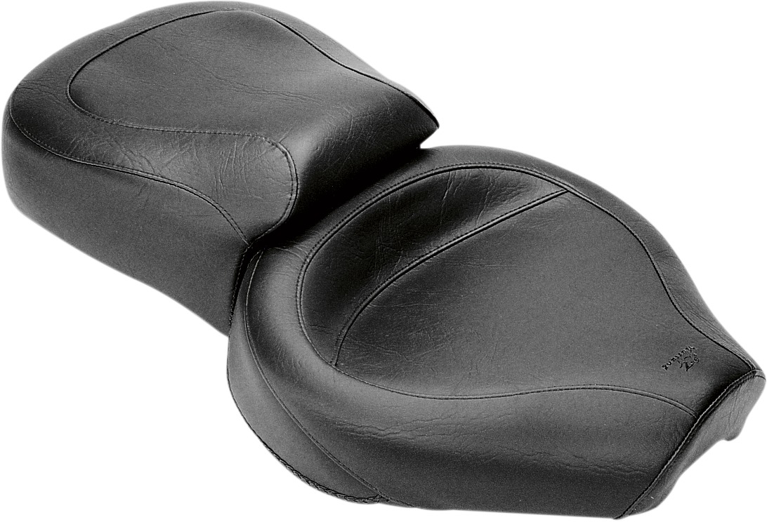 Smooth Vinyl 2-Up Seat - Black - For 86-03 Harley XL - Click Image to Close