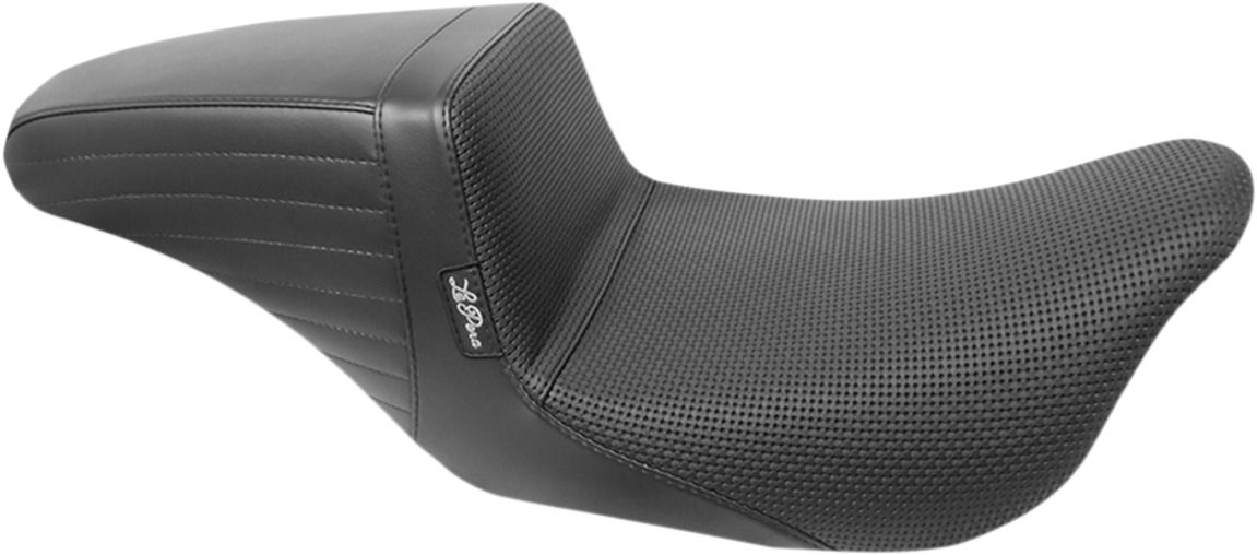 Kickflip Basketweave Seat - Black - For 08-20 Harley FLH FLT - Click Image to Close