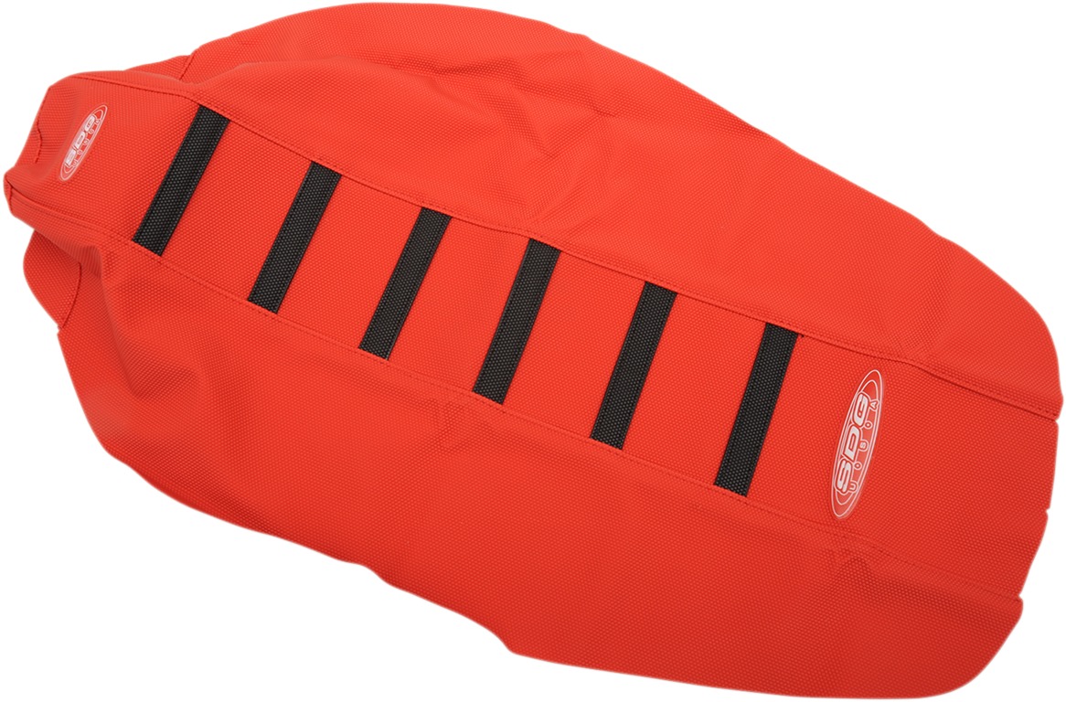 6-Rib Water Resistant Seat Cover Red/Black - For Honda CRF250R CRF450R - Click Image to Close