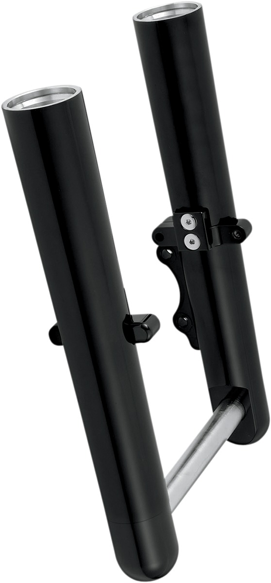 Arlen Ness Hot Leg Fork Legs Black Smooth Dual Disc - Click Image to Close