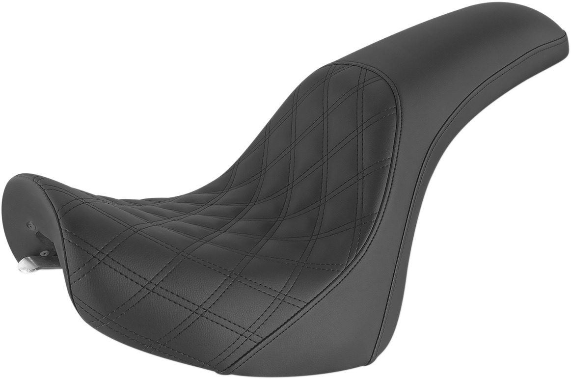 Profiler Lattice Stitched 2-Up Seat - Black - For 01-07 Harley FXSTD - Click Image to Close