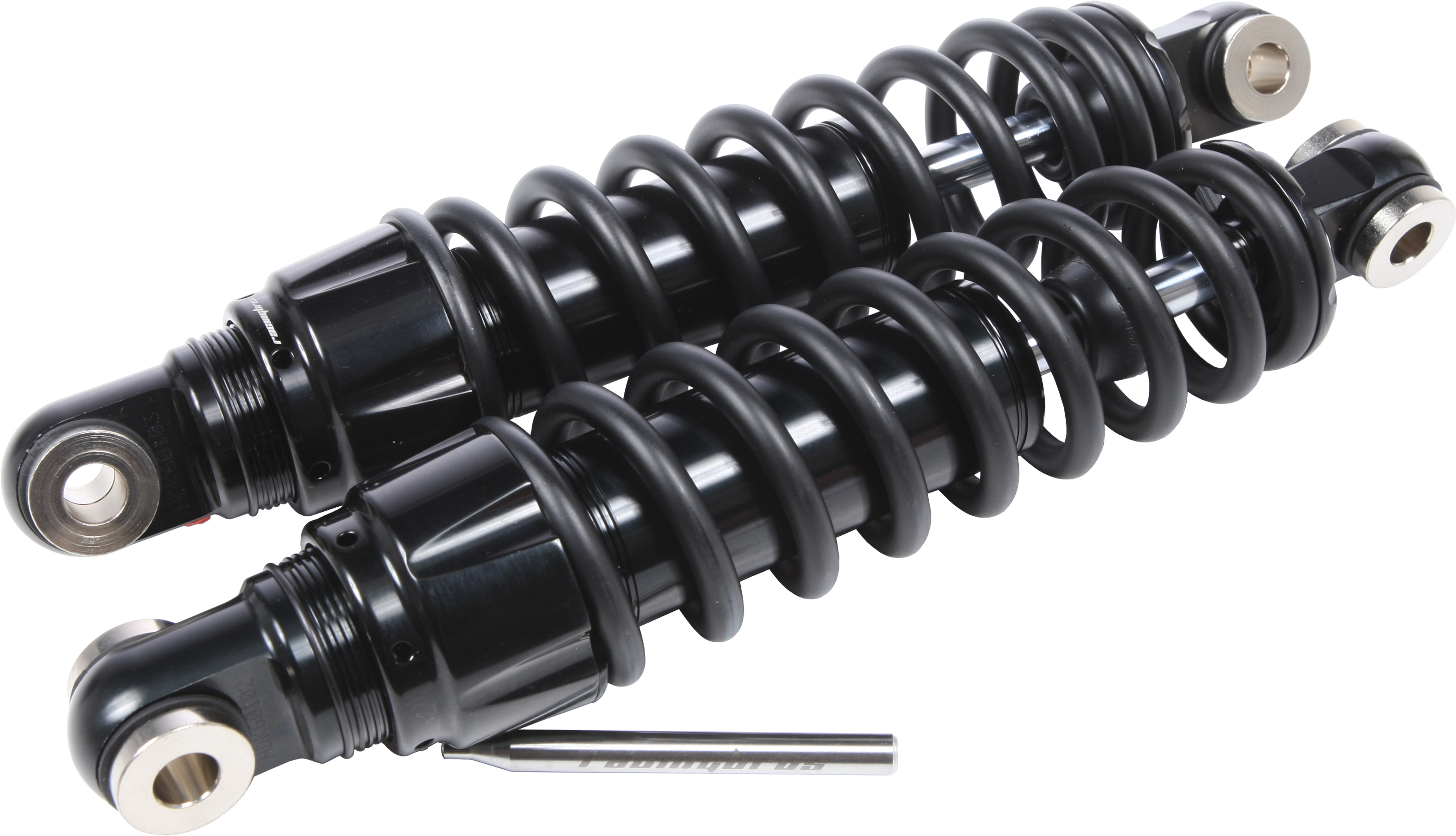 Bazooka Preload Adjustable Shocks 12.5" STD - For 91-17 HD Dyna - Click Image to Close