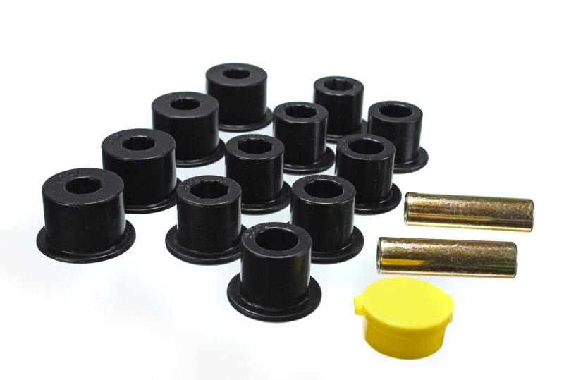 Black Rear Leaf Spring Bushing Set - For 6/86-97 Nissan 720 & Hardbody Pickup 2WD - Click Image to Close