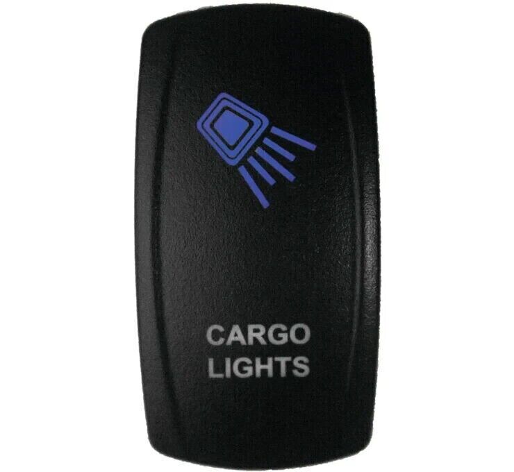 Racing Lighted Switch Cargo Lights On/Off Blue - Click Image to Close