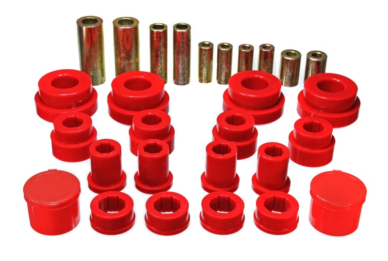 Red Front Control Arm Bushing Set - For 02-09 350Z / 03-07 Infiniti G35 - Click Image to Close