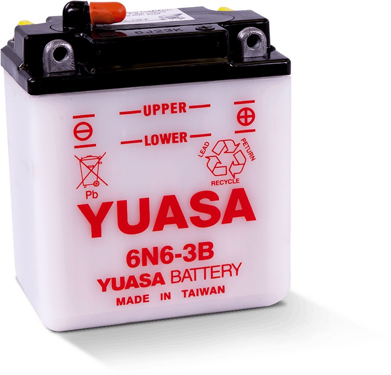 Conventional Batteries - 6N6-3B Yuasa Battery - Click Image to Close