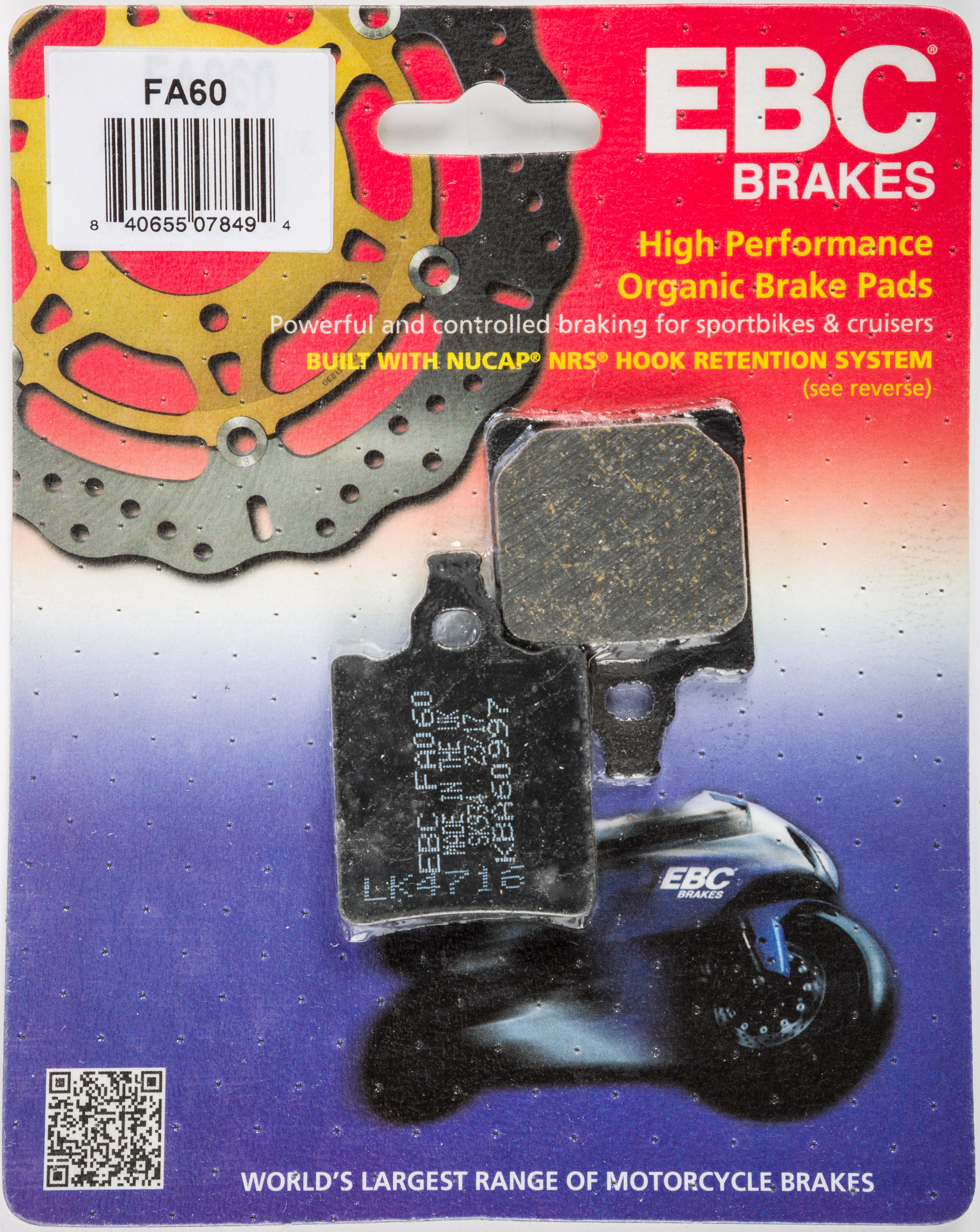 Standard Organic Brake Pads - Click Image to Close