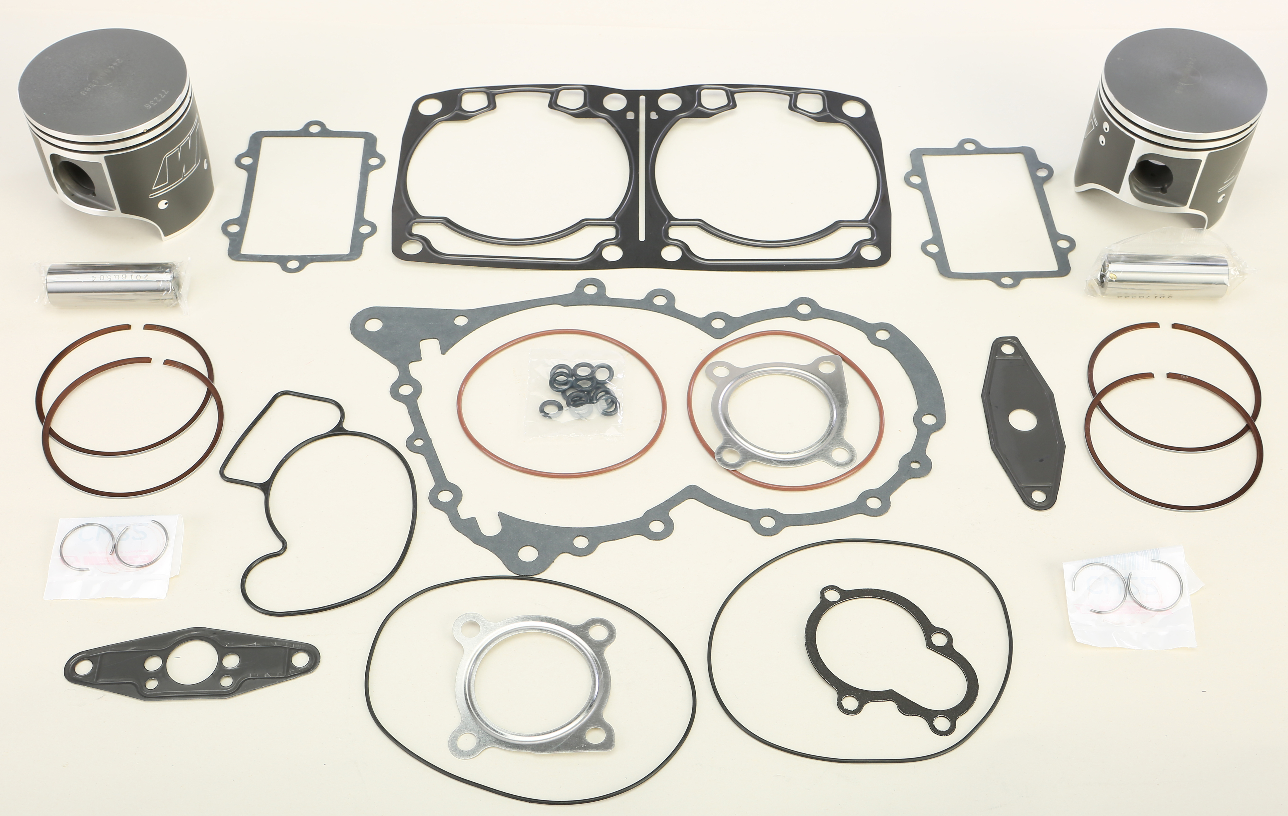 Top End Piston Kit 85.00mm Bore (STD) - For Many 800cc AC Snow Mobiles - Click Image to Close