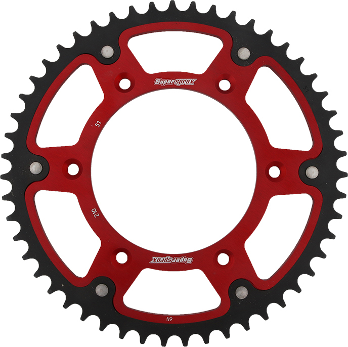 Stealth Rear Sprocket 51T Red - Honda CRF CR XR - Click Image to Close