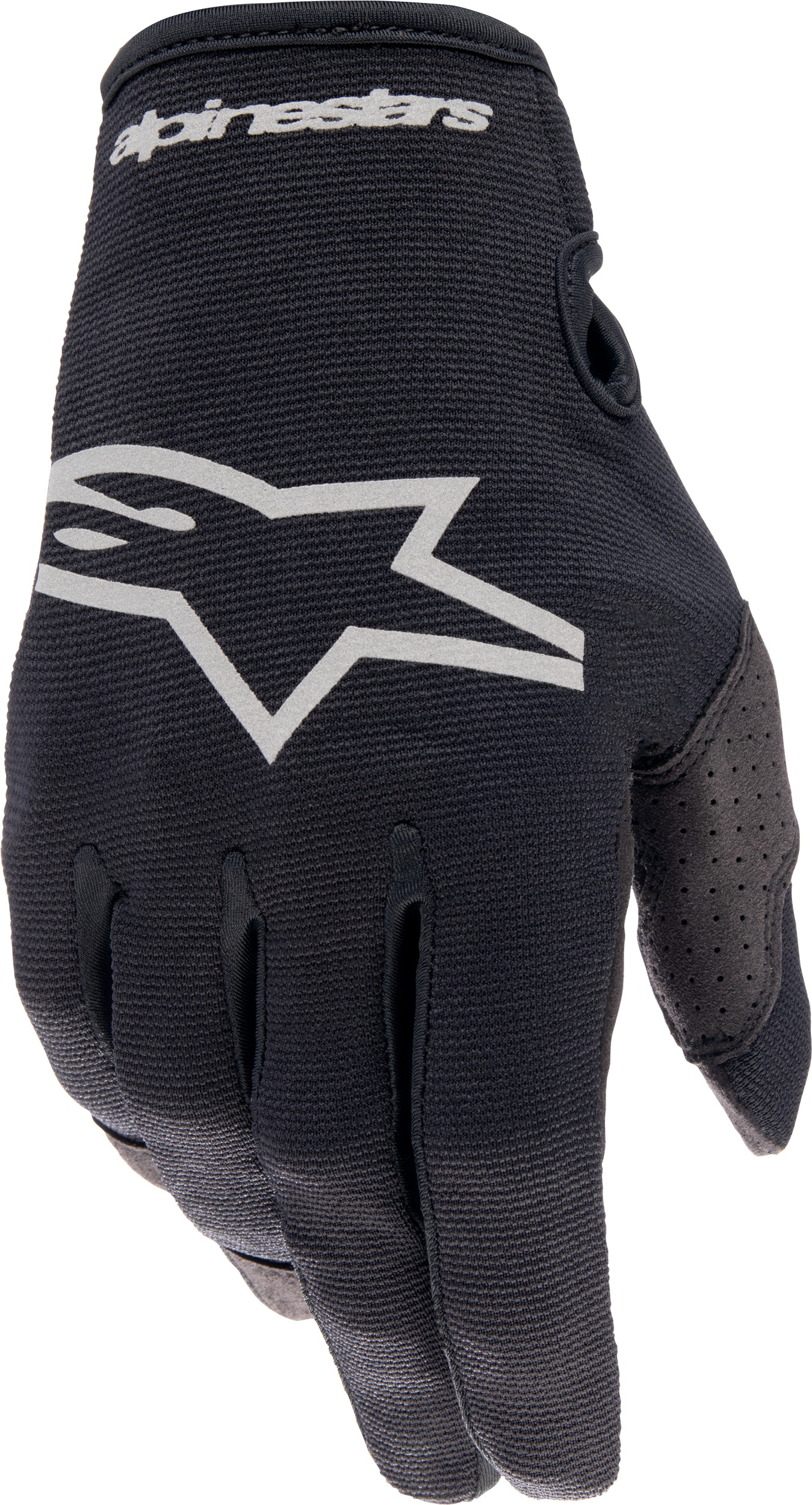 Black/Brushed Silver Radar Gloves - Small - Click Image to Close