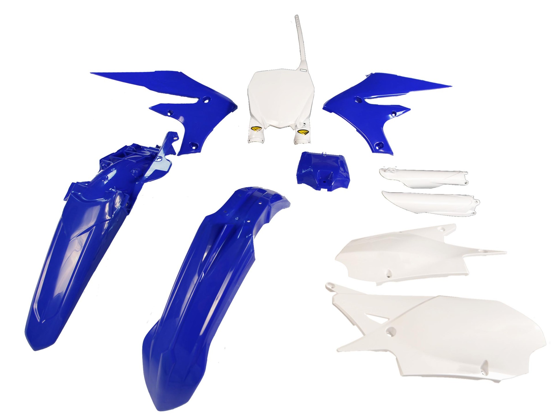 Powerflow Body Kit - Blue/White - For 18-22 YZ450F, 19-23 YZ450FX & YZ250F, 19-23 YZ250F - Click Image to Close