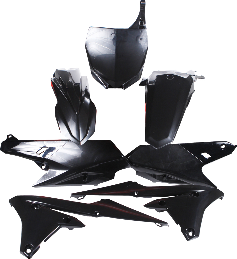 Plastic Body Kit - Black - For 14-18 Yamaha YZ 250/450 - Click Image to Close