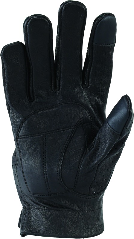 Tucson Leather Perforated Gloves Black - Small - Click Image to Close