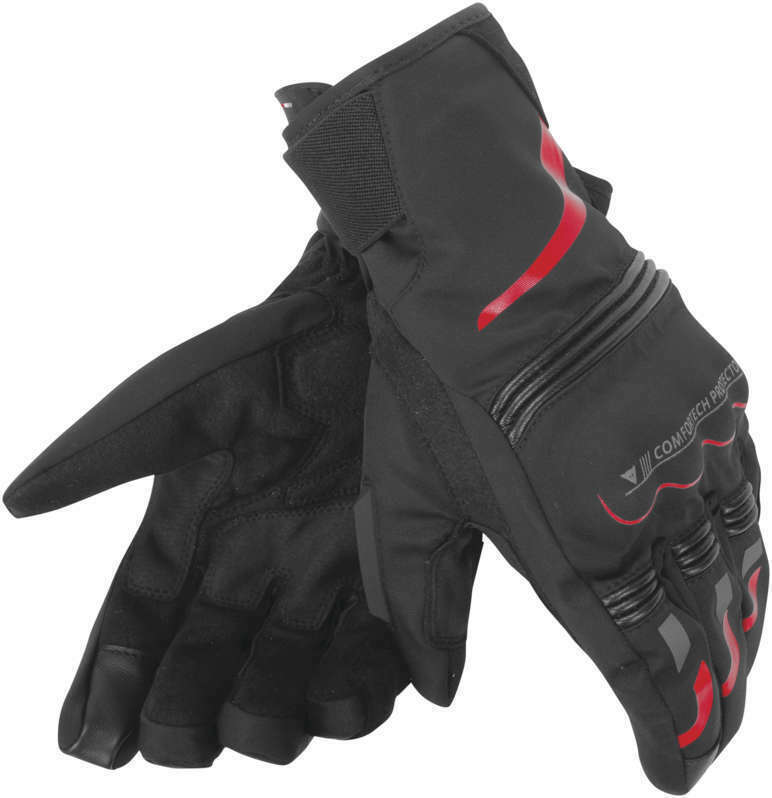 Dainese Tempest D-Dry Gloves Black/Red XL - Waterproof Motorcycle Gloves - Click Image to Close