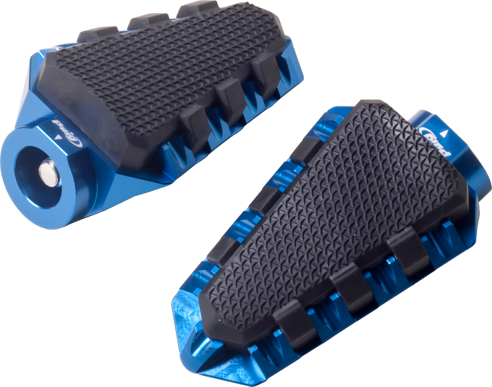 Hi-Tech OffRoad Footpegs Blue - For Use w/ Puig Footpeg Adapters - Click Image to Close